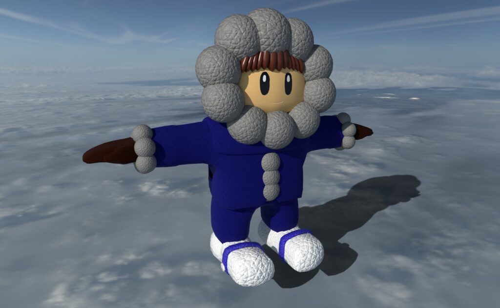 Modeling and rendering of a character and their weapon