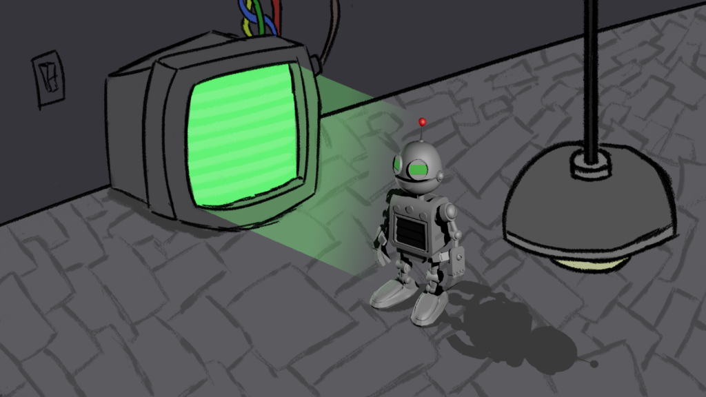 Detailed robot modeling and rendering : Clank