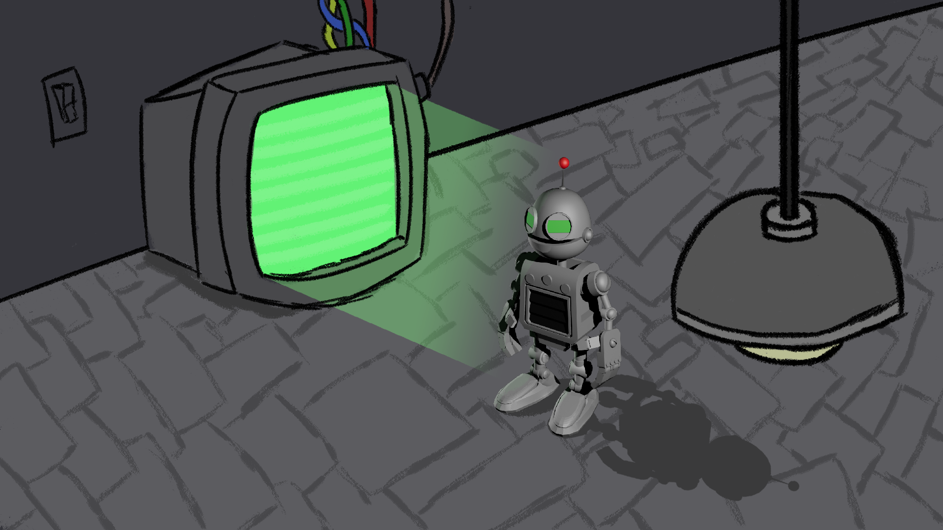 Detailed robot modeling and rendering : Clank