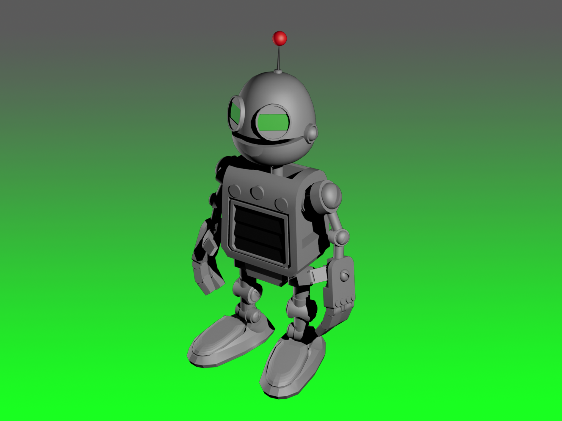 Detailed robot modeling and rendering : Clank