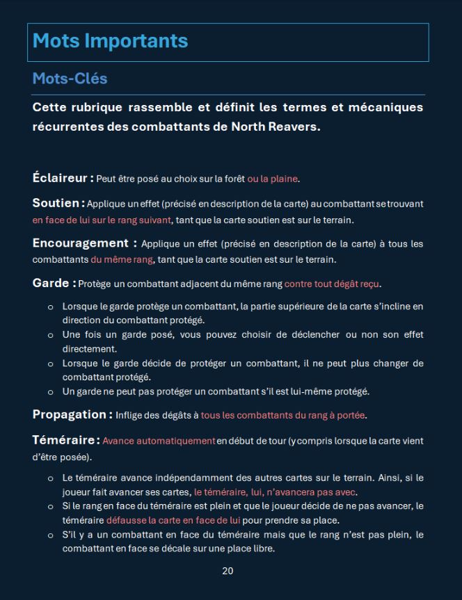 Rule Book : Keyword